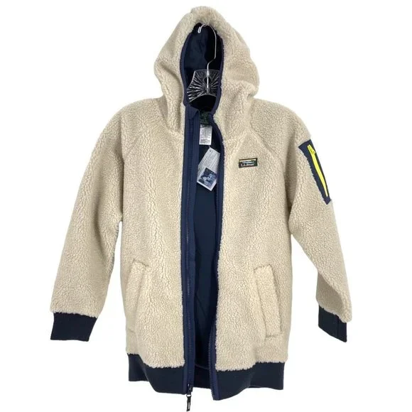 L.L. Bean Kid's Sherpa Fleece Long Coat NWT Size S - Picture 3 of 14